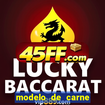 modelo de carne para pagamento